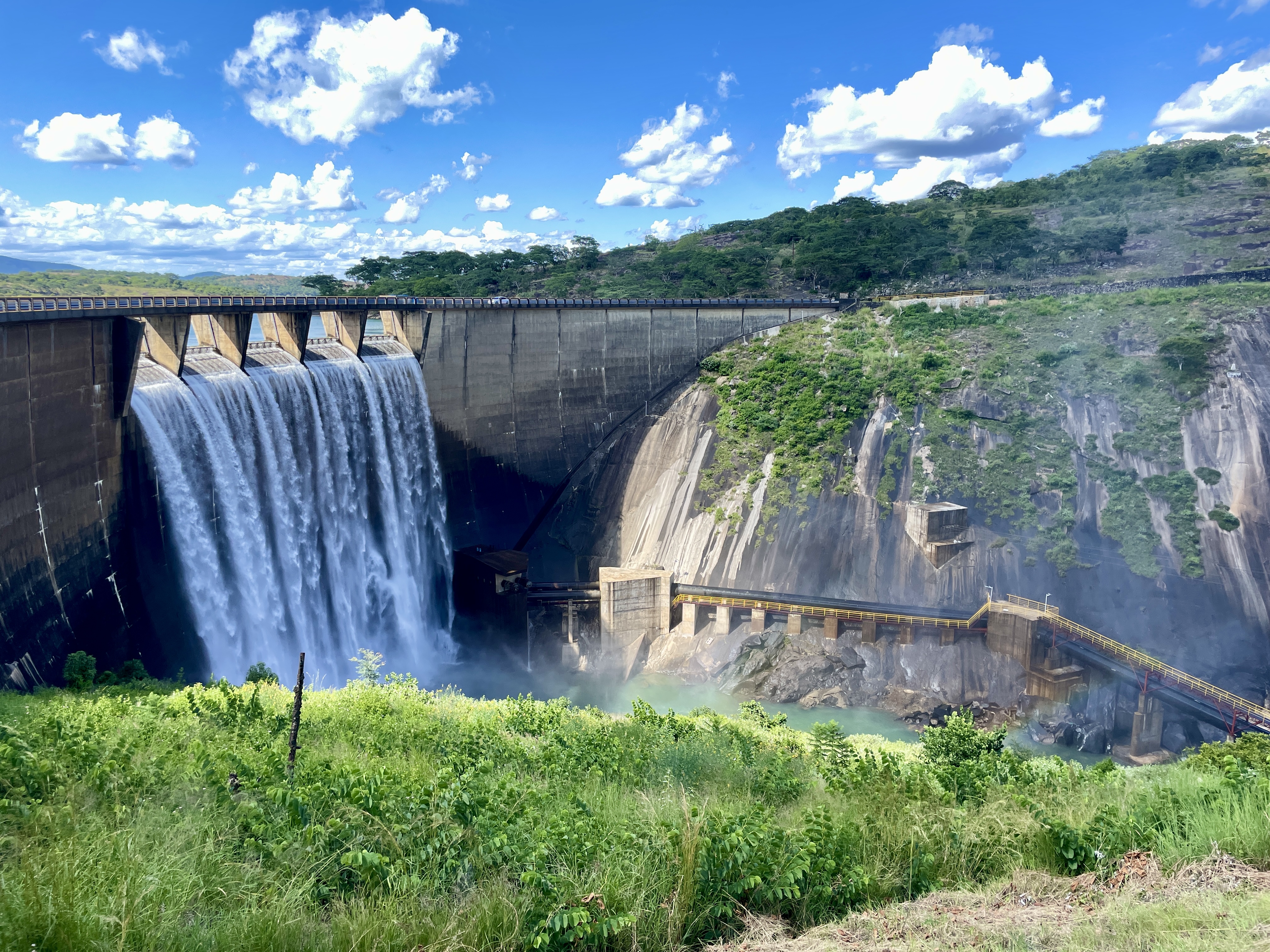 Dam spillway and reservoir at Kyle Dam